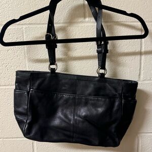 Vintage Coach Black Leather Purse